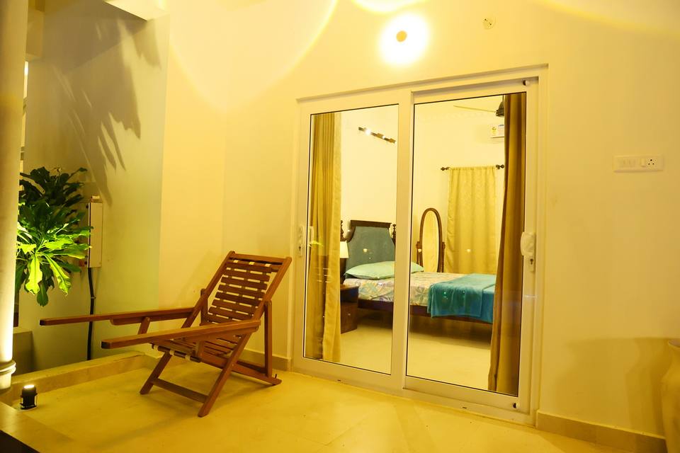 Verandah seating at night